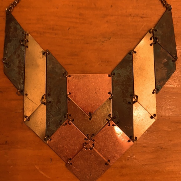 Copper and Brass Necklace - Picture 5 of 6